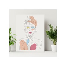 Düşünen Kız Tasarımlı Dekorasyon 30x40 Kanvas Tablo