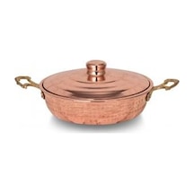 Turna Bakır Emirgan Tava 1 No 14 CM El Dövme Kırmızı Turna7597-1