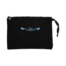BMW i8 Headlights Siyah Clutch Astarlı Cüzdan / El Çantası Siyah