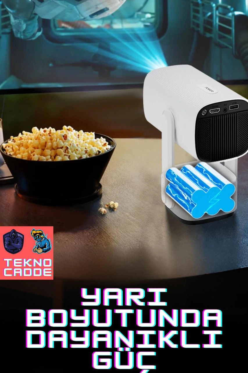 Yüksek Çözünürlük Şarjlı Taşınabilir Oto Odaklı Projeksiyon Cihazı-113478