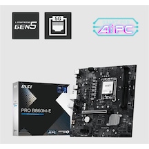 Msı Pro B860m-e Ddr5 9066mhz 1xhdmı 1xdp 2xm.2 Usb Matx 1851p Intel Ultra Processors Serıes 2