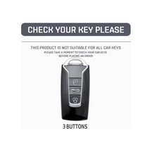 Pembe Moda 3 Düğmeler Yumuşak Tpu Araba Anahtarı Durum İçin Volkswagen Touareg 2018 - 2021 Akıllı Uzaktan Anahtar 360 Tam Kapak Koruma Tutucu Pembe