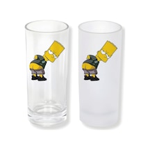 Bart Simpson Buzlu Ya Da Buzsuz Seçenekleriyle Rakı Bardağı