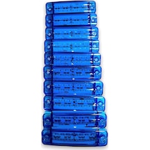 Ahmet Otomotiv 10 Adet Çift Sıra Parmak Led Mavi Renk 10Cm 16 L
