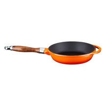 Lava Döküm Kızartma Tavası Ahşap Kulplu Çap(Ø)24cm