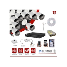 Dahua Renkli 8 Kamera Ahd Full Hd Güvenlik Kamerası Güvenlik Sistemi Full Takım Set 1 Tb Hdd