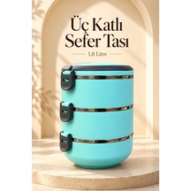 Sızdırmaz Yemek Taşıma Kabı Ayrılabilir Üç Katlı Sefer Tası Çok Renkli