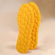 Sarı Masaj Hafızalı Köpük Tabanlık Ayakkabı Tabanı Nefes Alabilen Yastık Spor Koşu Tabanlık Ayaklar İçin Ortopedik Tabanlık Eu37-38