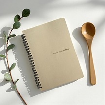 12 Haftalık A5 Beslenme Ve Kilo Takip Planlayıcı Defter Spiralli, Suni Deri Kapaklı, Günlük Ve Haftalık Takip Healthy Food Journal Bej Çok Renkli