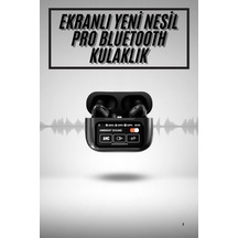 Yeni Nesil Anc Özellikli Çhassasiyet Cevaplayan Dokunmatik Ekranlı Bluetooth Kulaklık Siyah