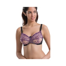 Moon Wear Siyah Mor Mı Emay 148 D Balenli Toparlayıcı Sütyen Siyah Mor
