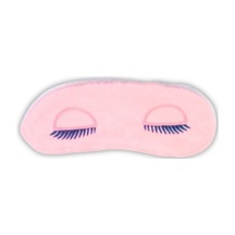 Bebek Uyku Maskesi Pembe Kirpikli Pembe