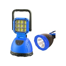 Powermaster Pm-8033c 6 Modlu El Feneri Ve Işıldak Acil Durum Lambası 9 Cob Ledli Solar Şarjlı