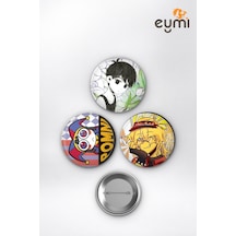 Oyun Yıldızları Omori Pomni Roblox Elliot Çanta Süsü Rozet İğneli Buton Rozet Seti 58 Mm 3'lü Çok Renkli