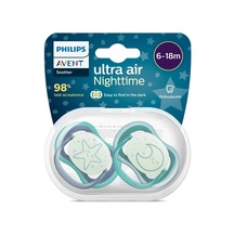 Asfstore Philips Avent Ultra Air Night Karanlıkta Parlar Gece Emziği 6-18 Ay Erkek Scf376/13