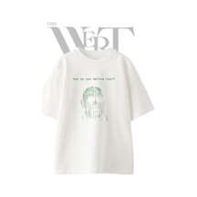 Thewert Matrix Neo Tasarım Baskılı Ünisex Beyaz Oversize T-shirt