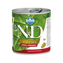 N&D Prime Tahılsız Tavuklu ve Narlı Konserve Yetişkin Köpek Maması 285 G