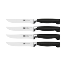 Zwilling Four Star 4'lü Biftek Bıçağı Seti, Paslanmaz Çelik, Siyah Sku: Smg8690010559531 Abanoz