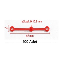 Luluyen Kırmızı 100 Adet Plastik Güvenlik Kilidi Klips 67mm Güvenlik Etiket Trim Sabitleyici Askı Paket Kilit Tek Kullanımlık