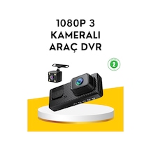 Tek 3 Kameralı Araç İçi Dvr Kayıt Cihazı Ön İç Arka Kamera Full Hd Najmaddin