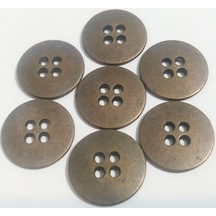 Antik Kahve Renkli 1.8 Cm. 7 Adet Metal Düğme