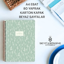 Kareli A4 Ebat 80 Yaprak Kartonkapak Telli Defter Beyaz Renk 60 Gr Kağıt Mor 2