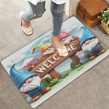 Valerine Life Sevimli Cüceler Welcome Kapı Önü Paspası 45x70cm