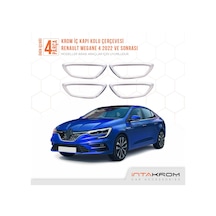 Renault Megane 4 Krom İç Kapı Kolu Çerçevesi 4 Parça 2022 Ve Üzeri Yeni Hb-sd
