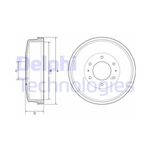 Delphı Bf559 Fren Kampanası Arka L200 4615a127- mn102439
