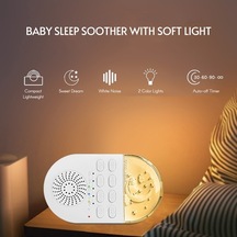 Novahub Bebekler İçin Taşınabilir Beyaz Gürültü Makinesi - 24 Doğal Ses, Zamanlayıcı Ve Işıklı Beyaz Beyaz