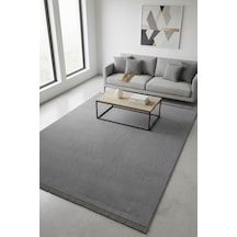 Enti Piana 1102 Gri Halı Kilim Kaymaz Taban Yıkanabilir Salon Mutfak Kesme Yolluk Gri