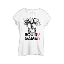 Squid Game - Red Light Beyaz Bayan Tshirt