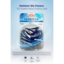 Sensidax Katlanır Diş Fırçası Klinikler Eczaneler 90 Adetli Mavi Fanus Set
