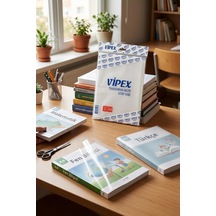 A4 Şeffaf Kendinden Yapışkanlı Kitap Kabı, Buzlu Transparan, 10 Adet Şeffaf/buzlu Transparan