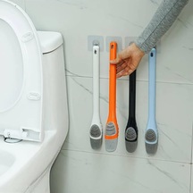 Silikon Tuvalet Klozet Detay Temizleme Ve İnce Detay Fırçası 2'li Set Açık Ahşap