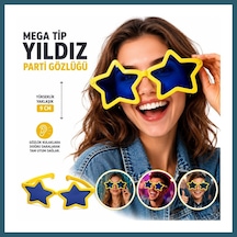 Bezos Mega Tip Yıldız Parti Gözlüğü Sarı Renk Ob Diğer