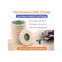 Senbang Yün Parlatma Diski 115 Mm 10 Lu Set İnce Keçe Polisaj Diski Metal Ve Oto Cila