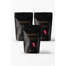 Bitter Çikolata Kaplı Çilek Draje Set (3 Adet)