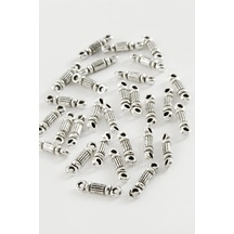 Çizgili - 569 - Tesbih Ara Aparatı 50 Gram - Csmo-tex - Gümüş Rengi