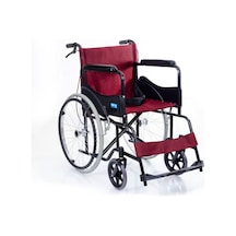 Medikalcim Medikalcim - Dm809 Bordo Kumaş Standart Transfer Refakatçı Frenli Tekerlekli Sandalye