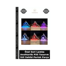 Özel Seri Lamba Anahtarlik Pilli Tasarım Stil Sahibi Parlak Parça