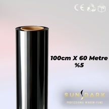 100cm X 60 Metre %5 Siyah Cam Filmi Nano Teknoloji Katman