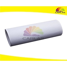Oto Karbon Kaplama Folyo Hava Kanallı Beyaz 152Cm X 4M