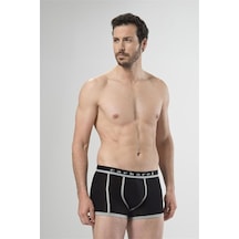 Cacharel 1322 Ikili Boxer - Siyah/Gri Melanj