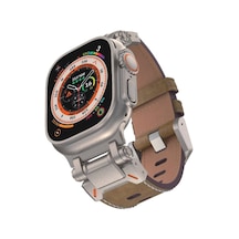Watch 44mm Sbt- Krd-114 Metal Başlıklı Suni Deri Kordon-taba