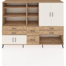 Hyperion Dolap 10 Raflı 6 Çekmeceli 4 Kapaklı 220x44x163 Çam-ayta Çam-aytaşı/çam