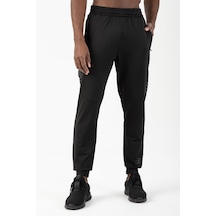 Maraton Sportswear Regular Erkek Ribana Paça Basic Siyah Eşofman Altı 21001 Siyah