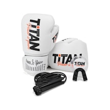 Titan Sport Model 3 Beyaz Boks Eldiveni+dişlik Seti+atlama İpi Çok Renkli