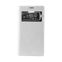 Samsung Uyumlu G900fq S5 Dikişli Cüzdanlı Kılıf Arıum Skın Beyaz