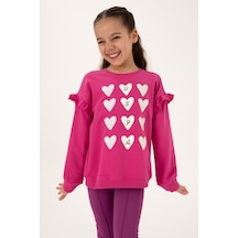 U.s. Polo Assn. Kız Çocuk Pembe Sweatshirt 50317912-vr041 Pembe